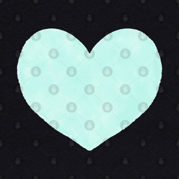 Watercolor Hearts - Mint and Dark Green Palette by AmyBrinkman